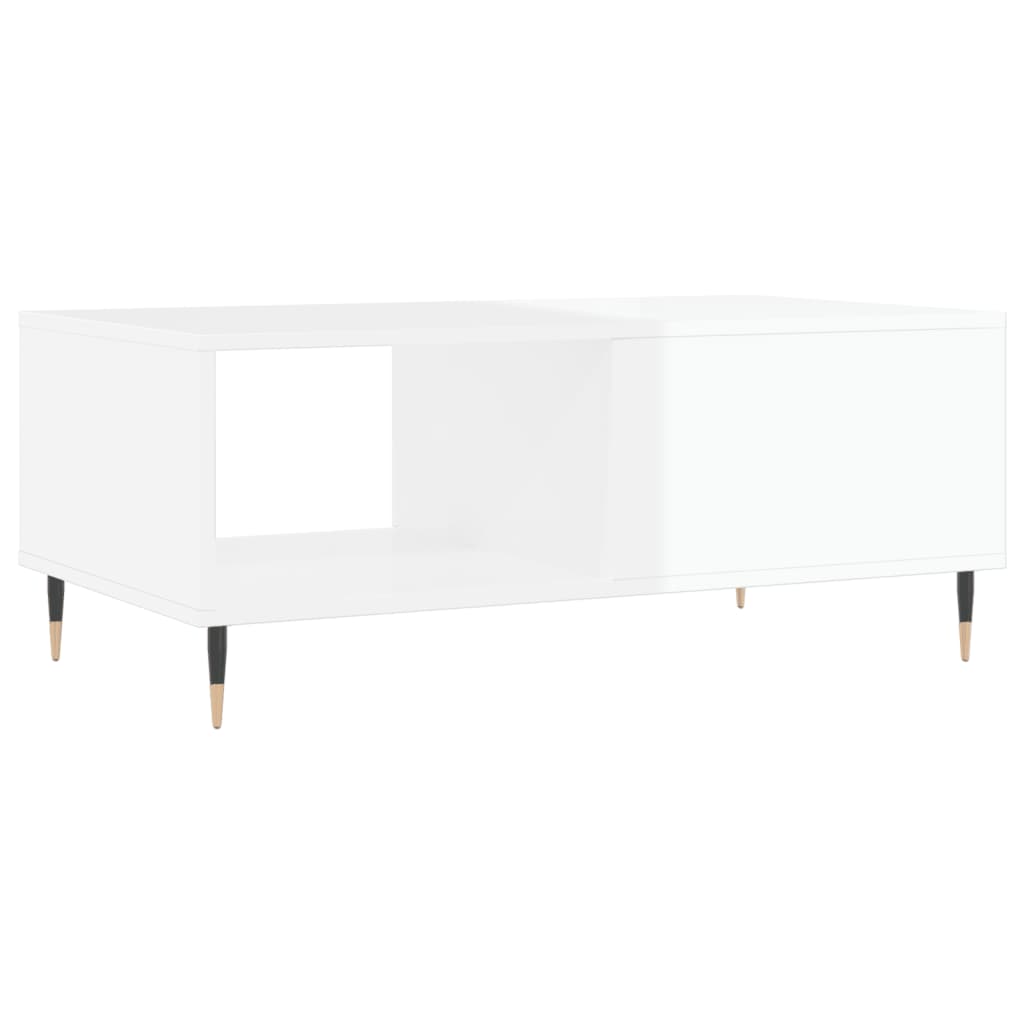 Modern Wooden Living Room Coffee Table With Drawer & Open Storage Space Wood