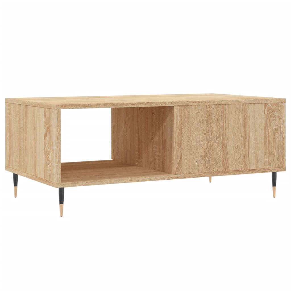 Modern Wooden Living Room Coffee Table With Drawer & Open Storage Space Wood