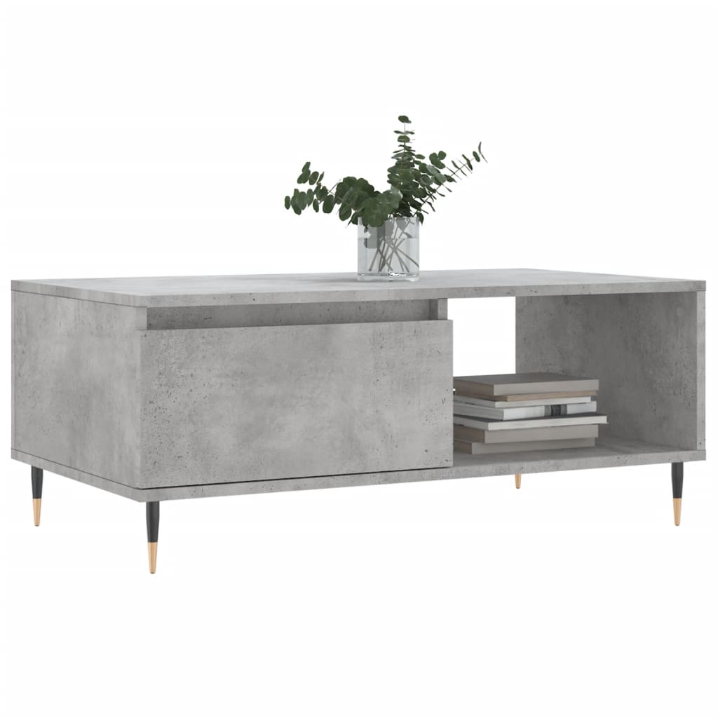 Modern Wooden Living Room Coffee Table With Drawer & Open Storage Space Wood