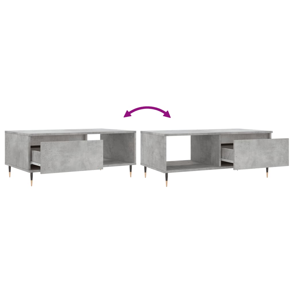 Modern Wooden Living Room Coffee Table With Drawer & Open Storage Space Wood