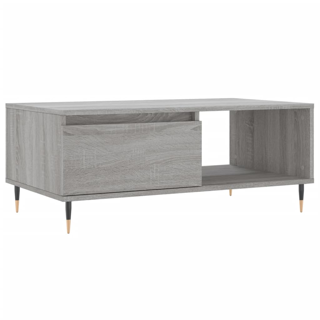 Modern Wooden Living Room Coffee Table With Drawer & Open Storage Space Wood