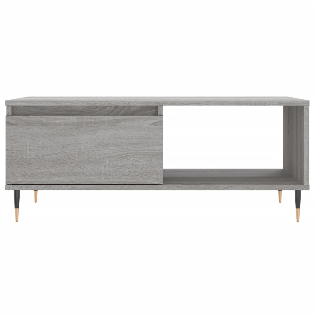 Modern Wooden Living Room Coffee Table With Drawer & Open Storage Space Wood