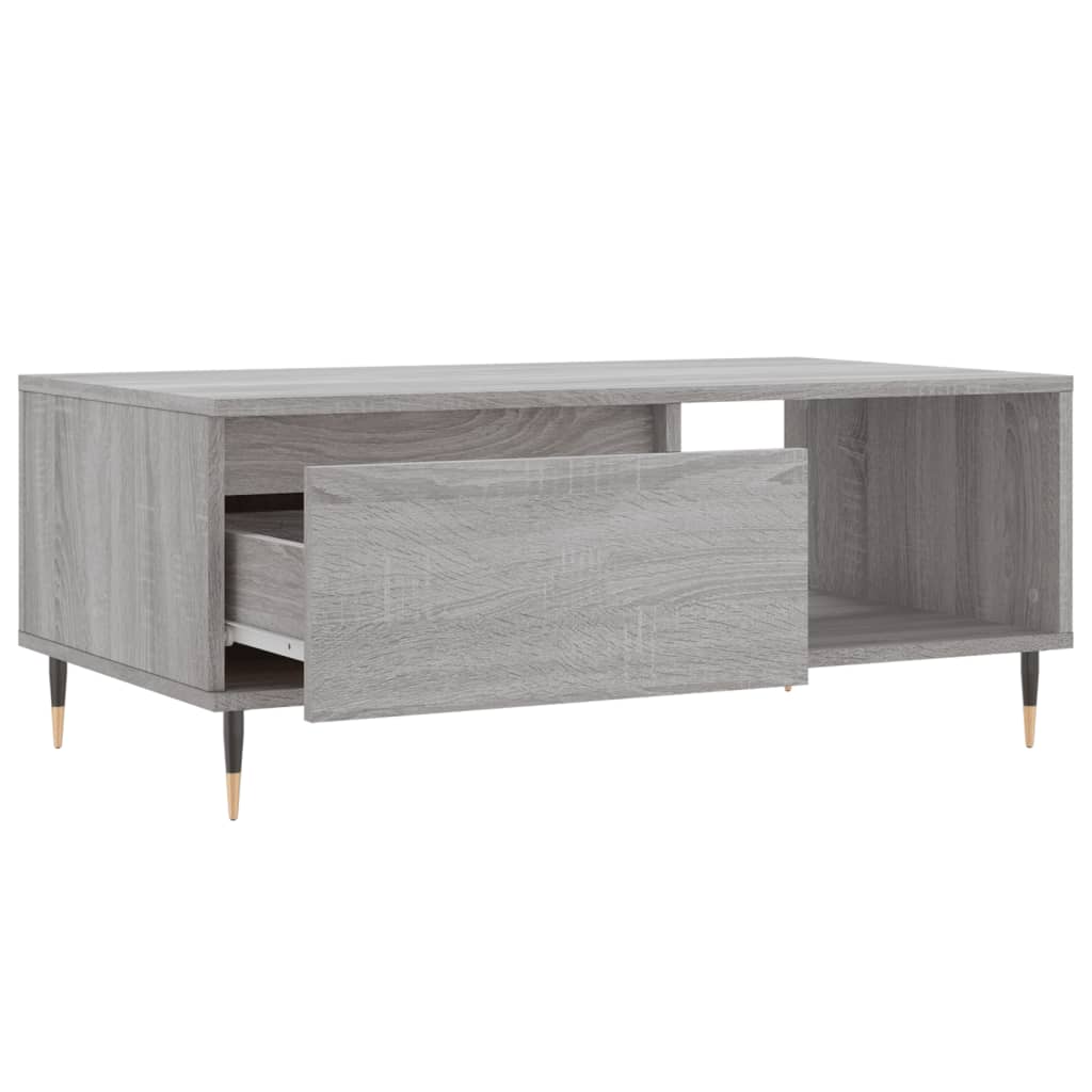Modern Wooden Living Room Coffee Table With Drawer & Open Storage Space Wood