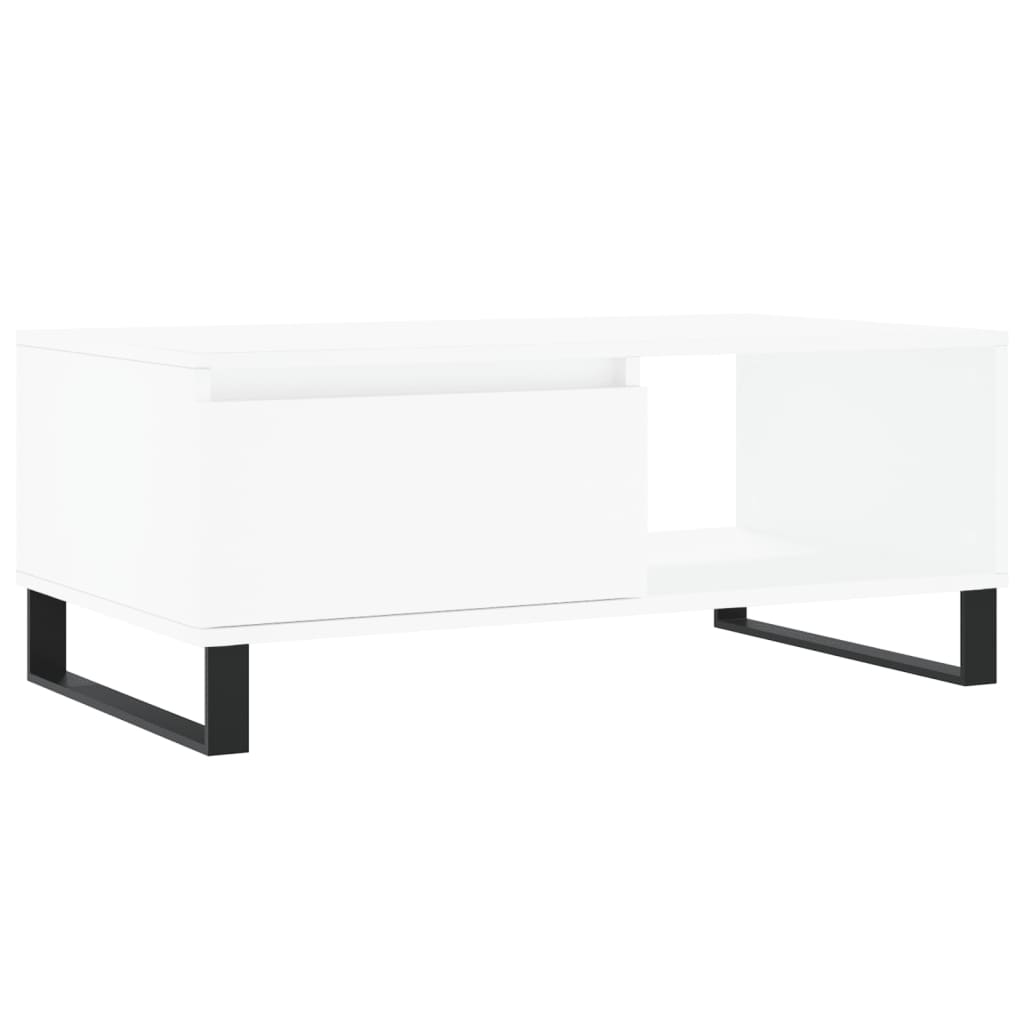 Modern Wooden Living Room Coffee Table With Drawer & Open Storage Space Wood