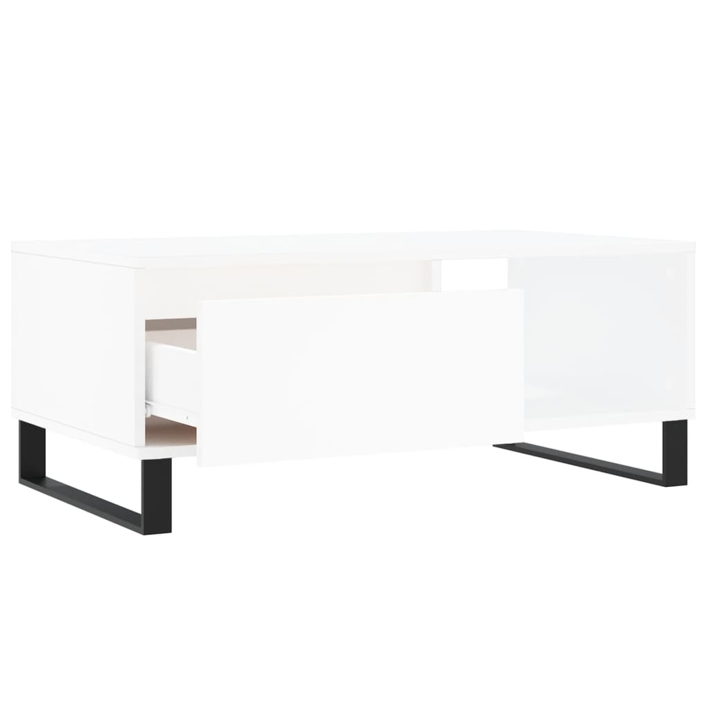 Modern Wooden Living Room Coffee Table With Drawer & Open Storage Space Wood