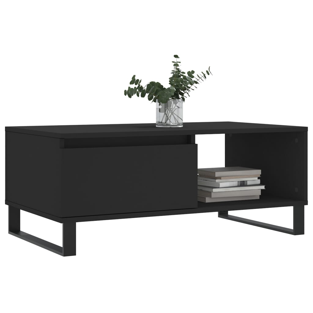 Modern Wooden Living Room Coffee Table With Drawer & Open Storage Space Wood
