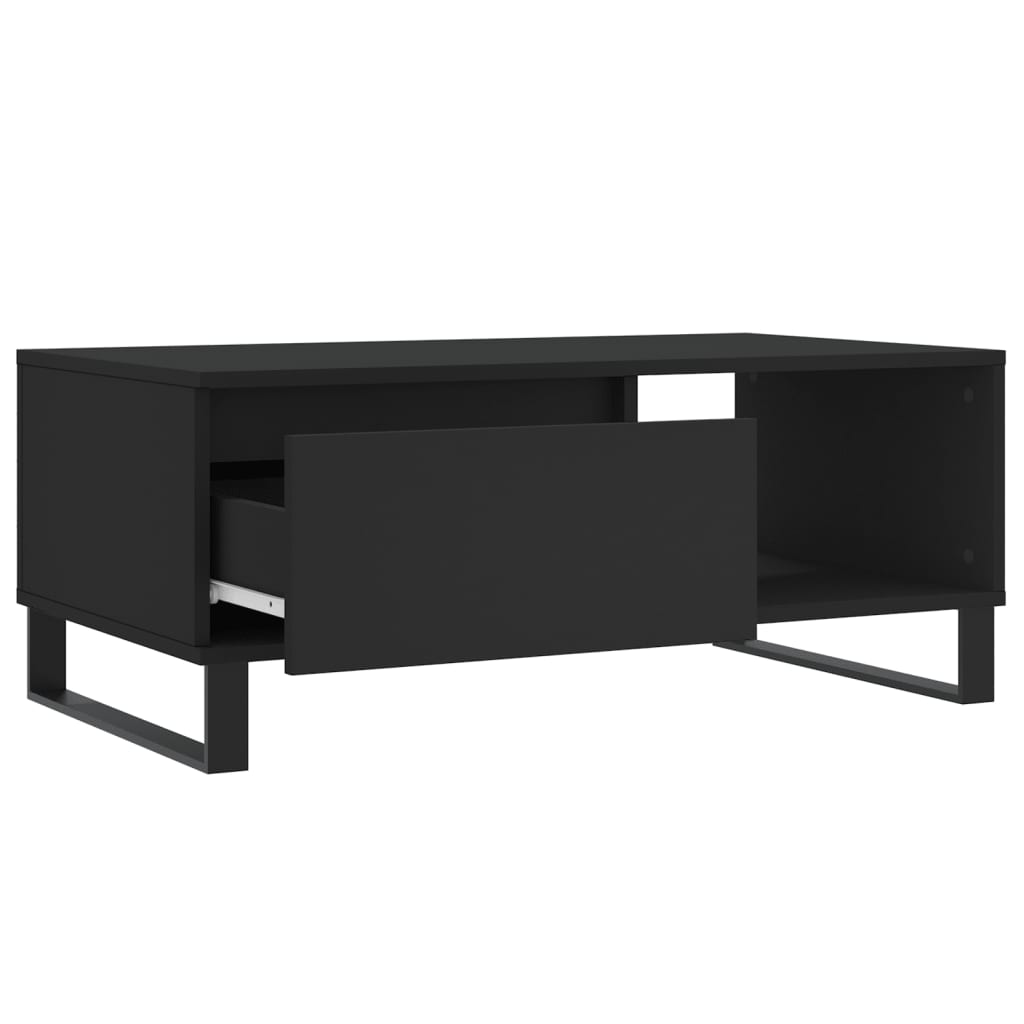 Modern Wooden Living Room Coffee Table With Drawer & Open Storage Space Wood
