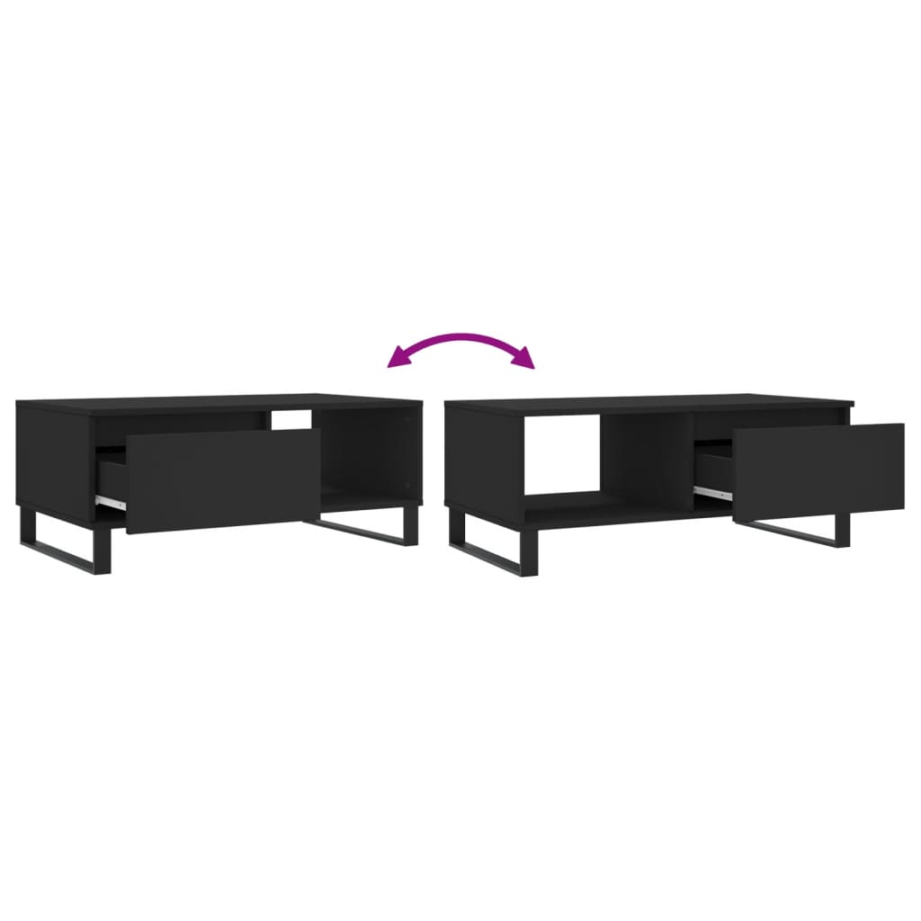 Modern Wooden Living Room Coffee Table With Drawer & Open Storage Space Wood