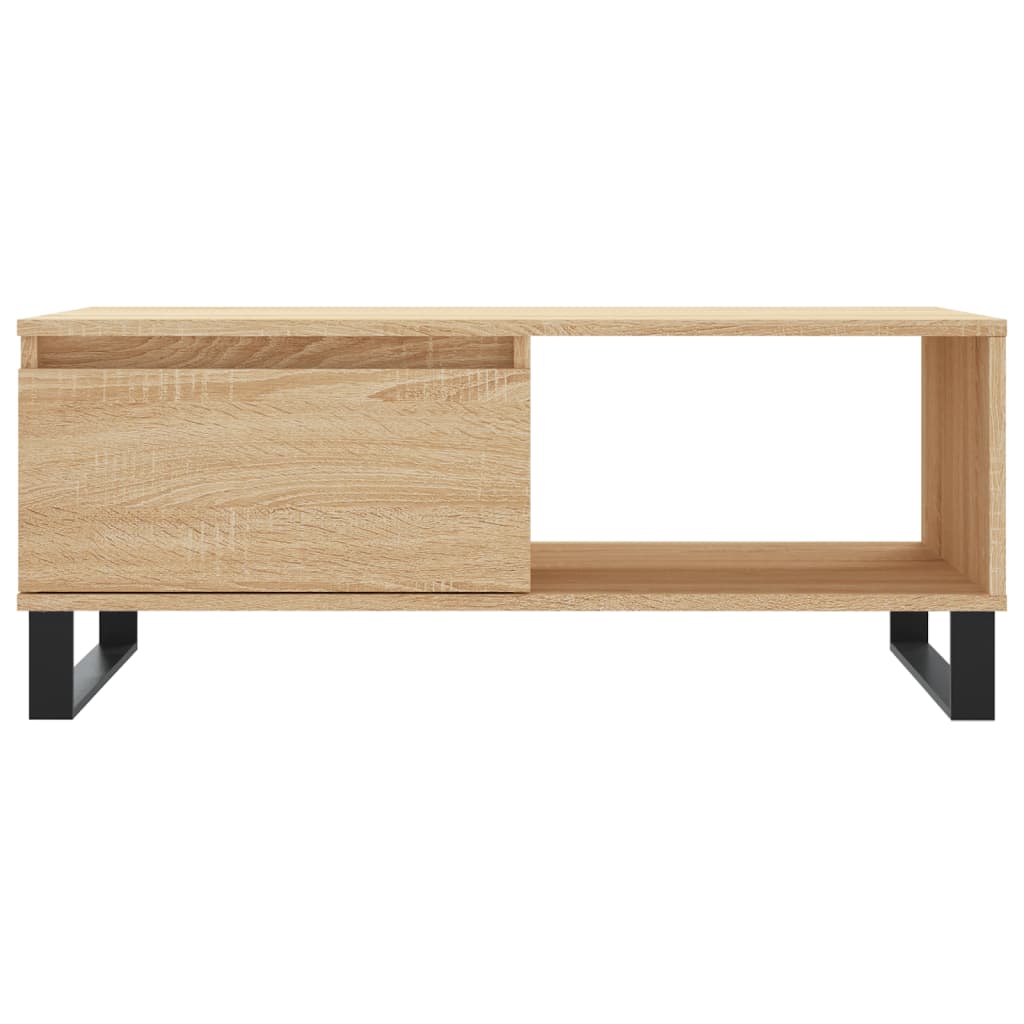 Modern Wooden Living Room Coffee Table With Drawer & Open Storage Space Wood
