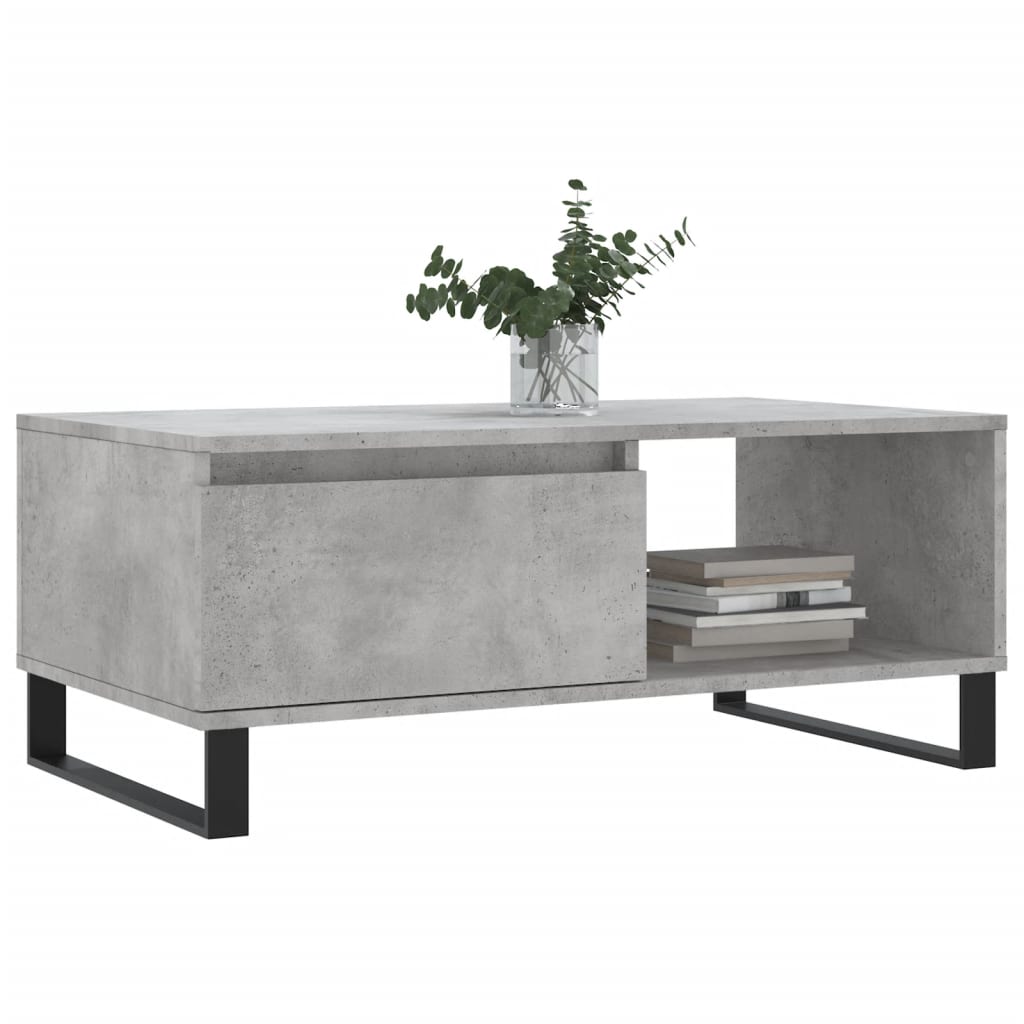 Modern Wooden Living Room Coffee Table With Drawer & Open Storage Space Wood