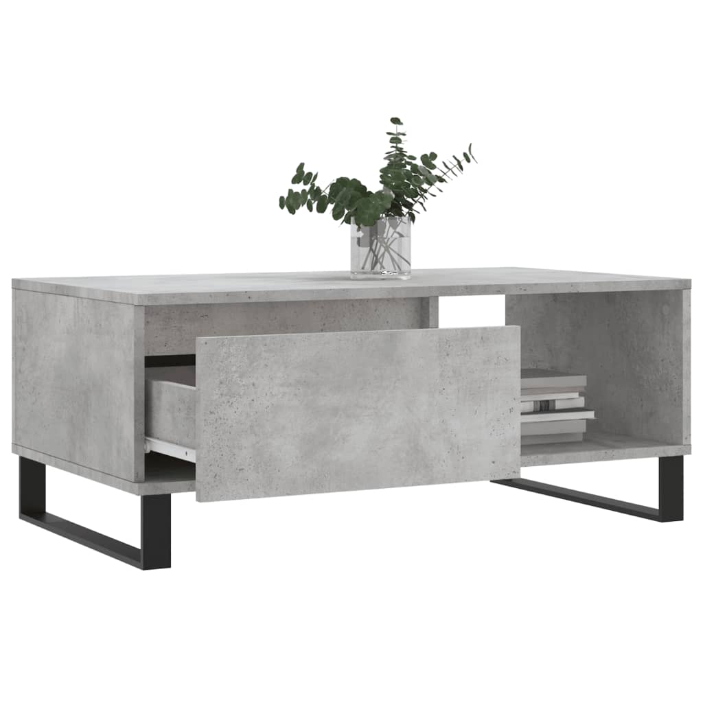 Modern Wooden Living Room Coffee Table With Drawer & Open Storage Space Wood