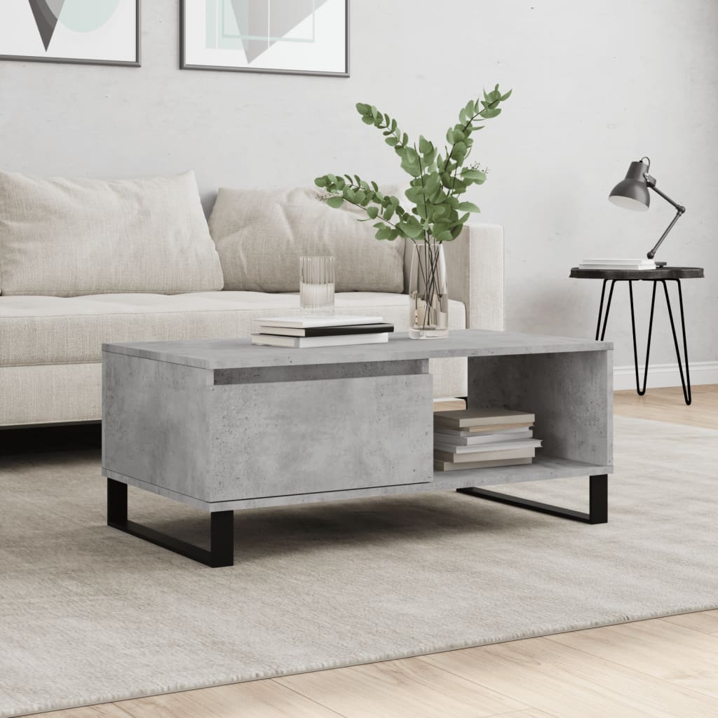 Modern Wooden Living Room Coffee Table With Drawer & Open Storage Space Wood