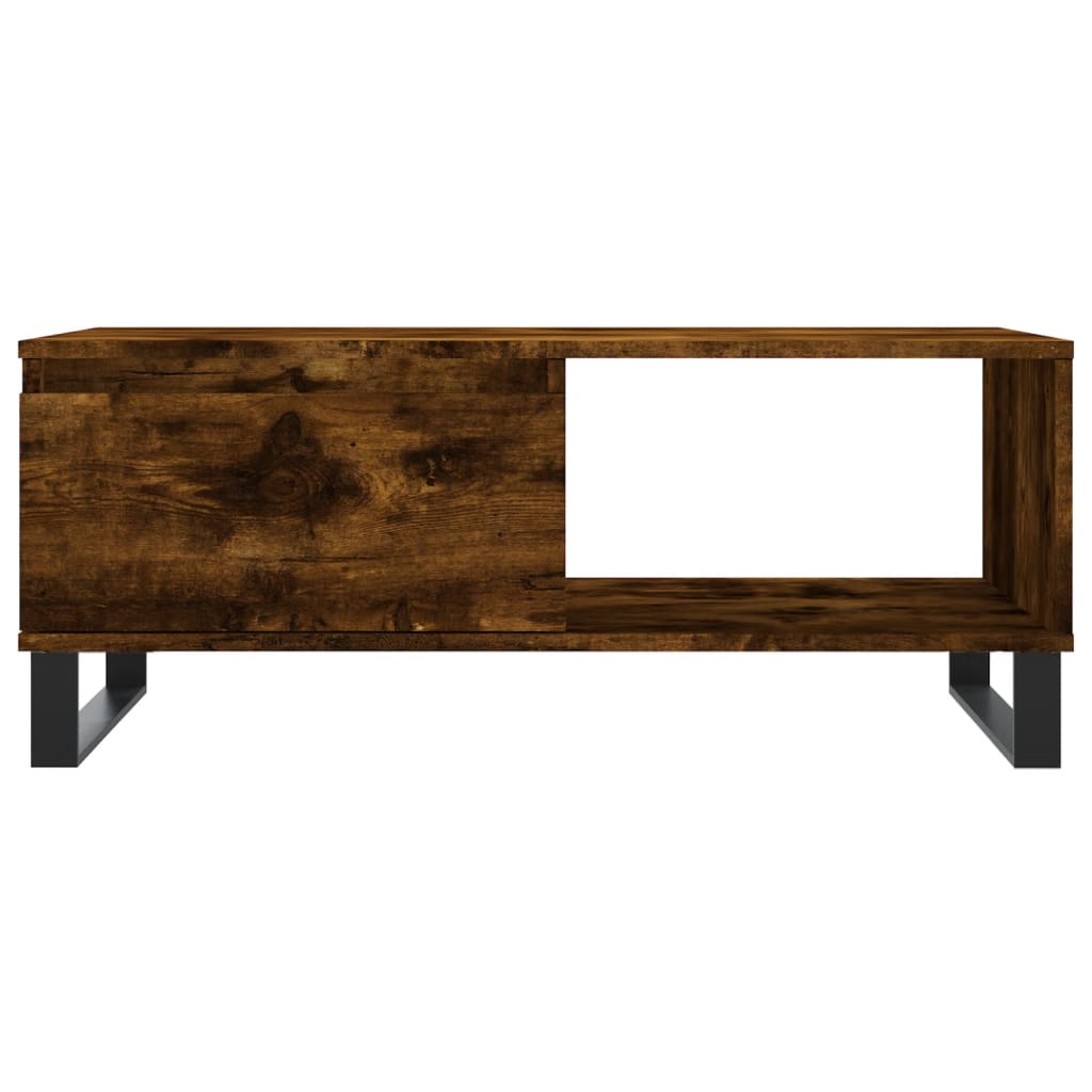 Modern Wooden Living Room Coffee Table With Drawer & Open Storage Space Wood