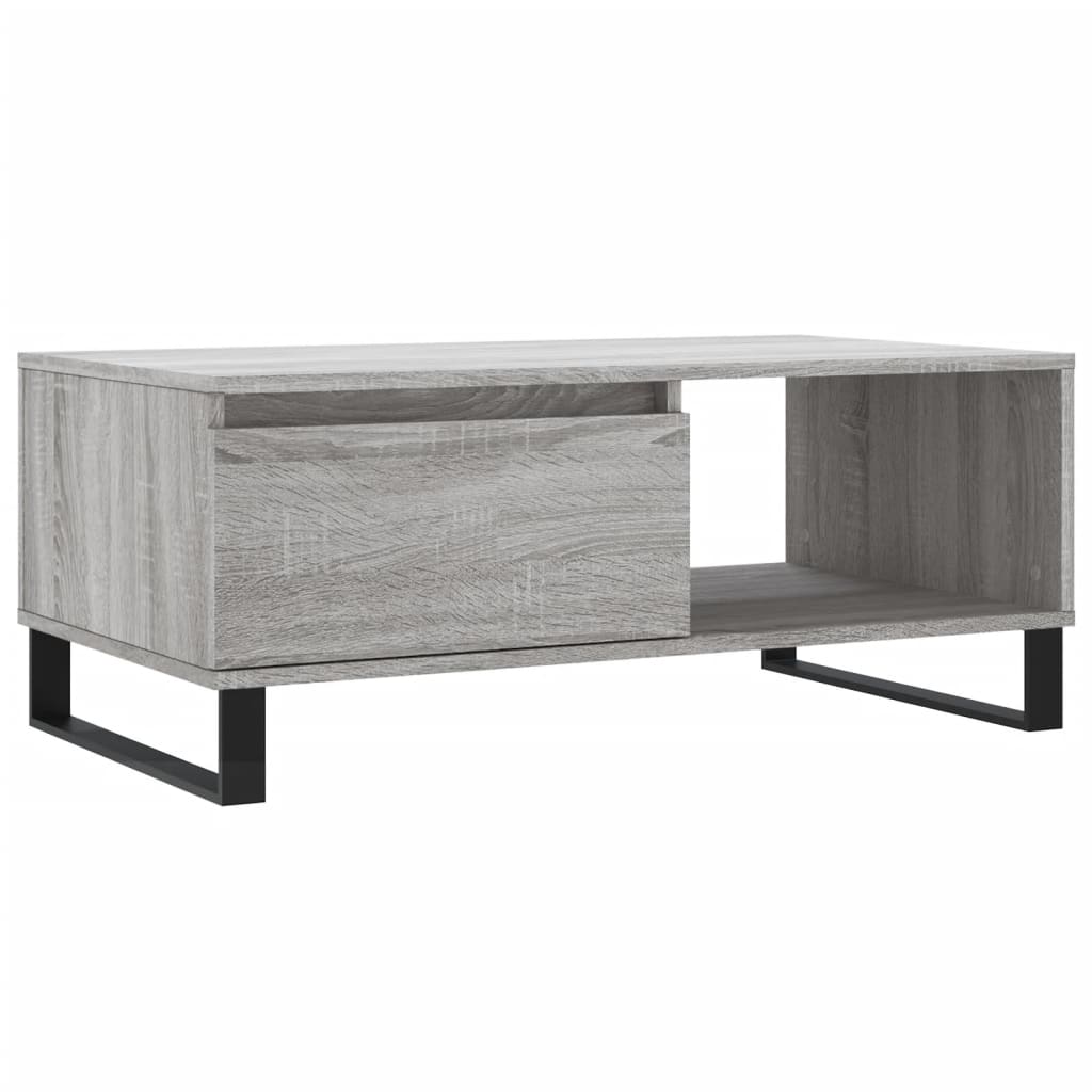 Modern Wooden Living Room Coffee Table With Drawer & Open Storage Space Wood