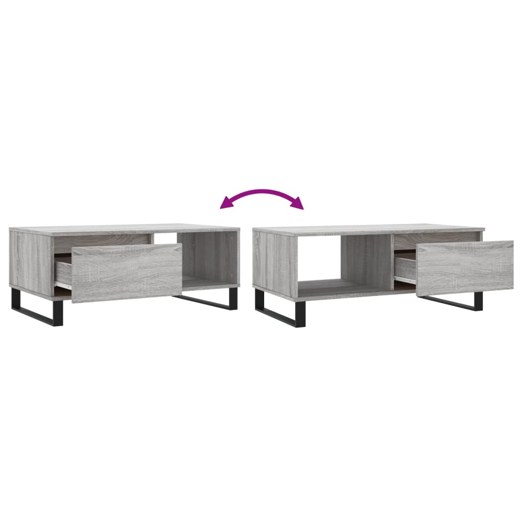 Modern Wooden Living Room Coffee Table With Drawer & Open Storage Space Wood