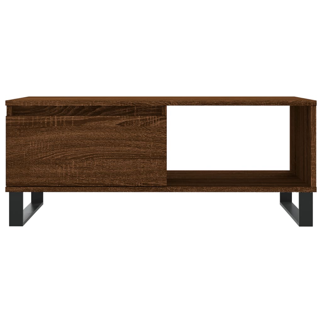 Modern Wooden Living Room Coffee Table With Drawer & Open Storage Space Wood