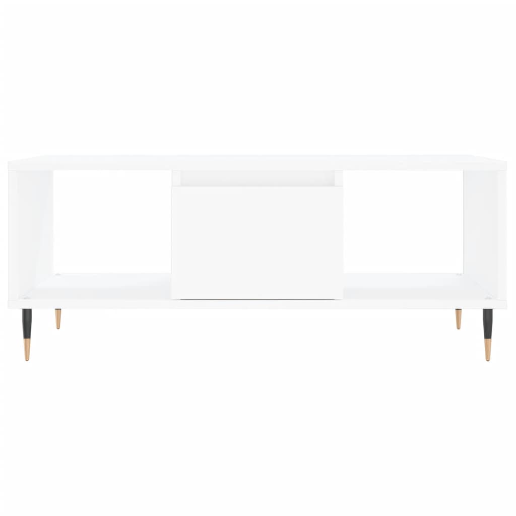 Modern Wooden Living Room Coffee Table With Drawer & Open Storage Compartments