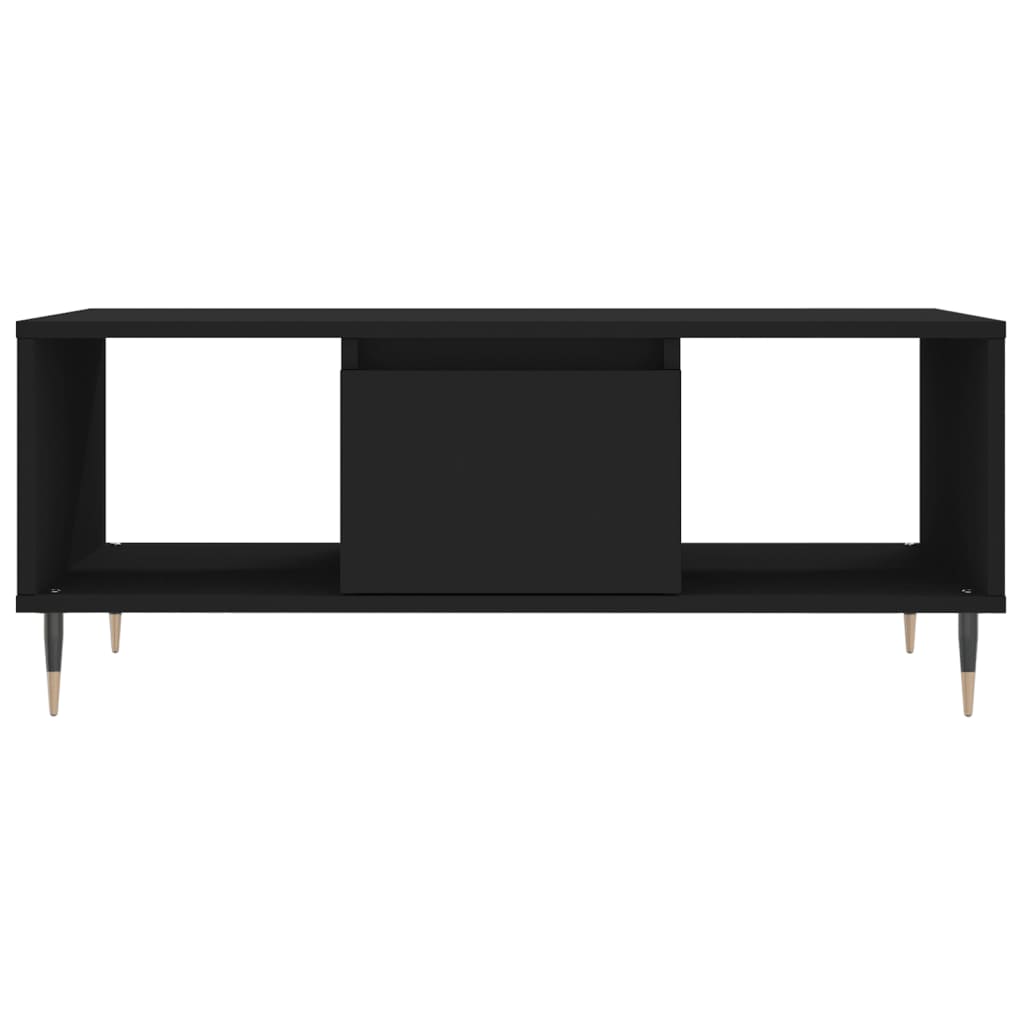 Modern Wooden Living Room Coffee Table With Drawer & Open Storage Compartments