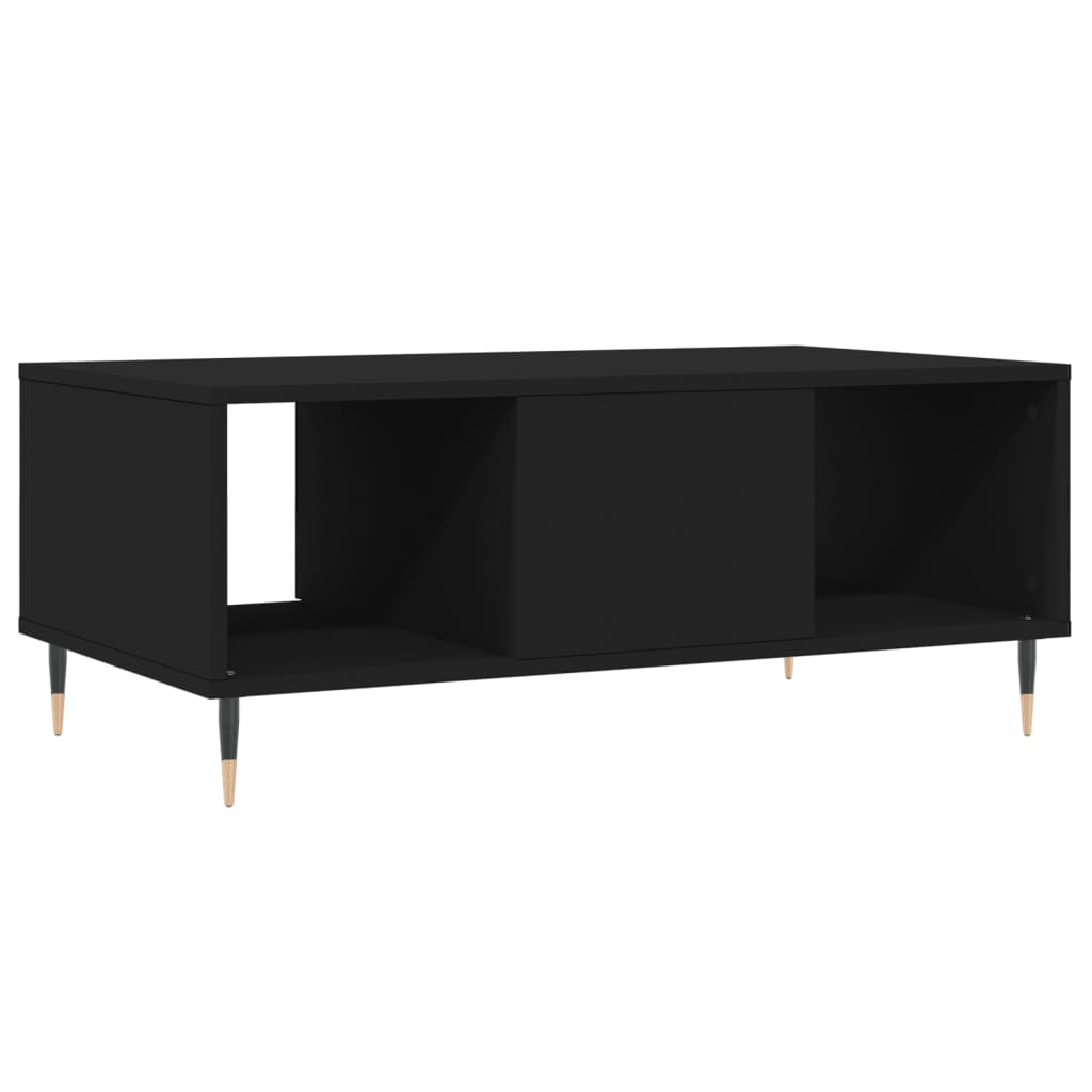 Modern Wooden Living Room Coffee Table With Drawer & Open Storage Compartments