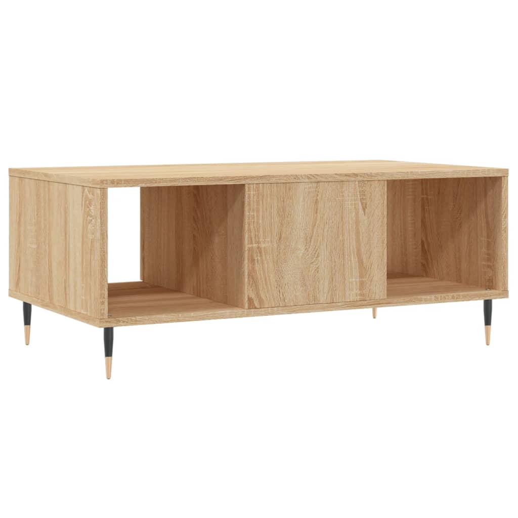 Modern Wooden Living Room Coffee Table With Drawer & Open Storage Compartments