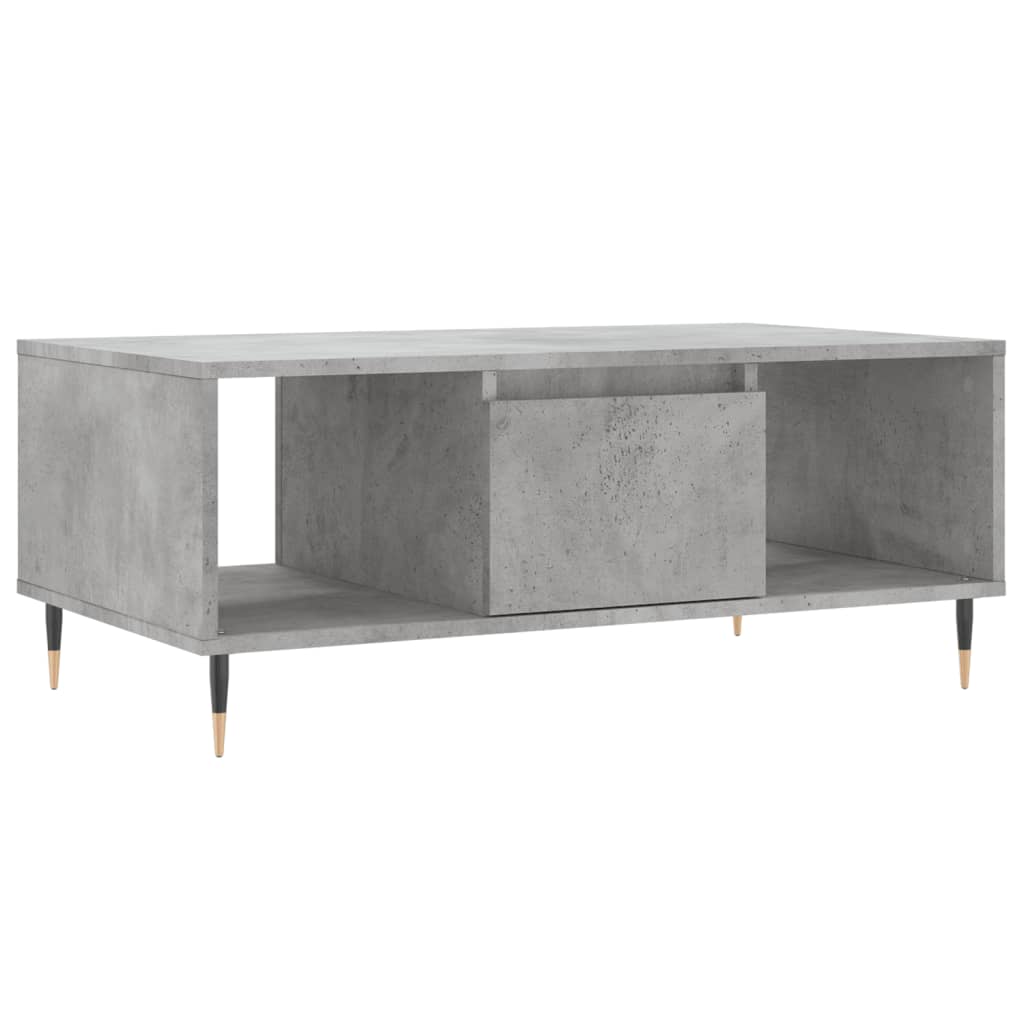 Modern Wooden Living Room Coffee Table With Drawer & Open Storage Compartments