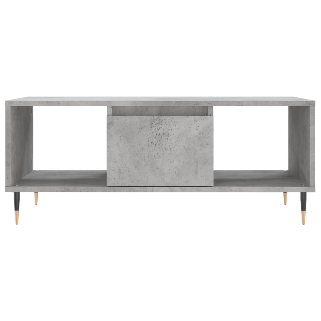 Modern Wooden Living Room Coffee Table With Drawer & Open Storage Compartments