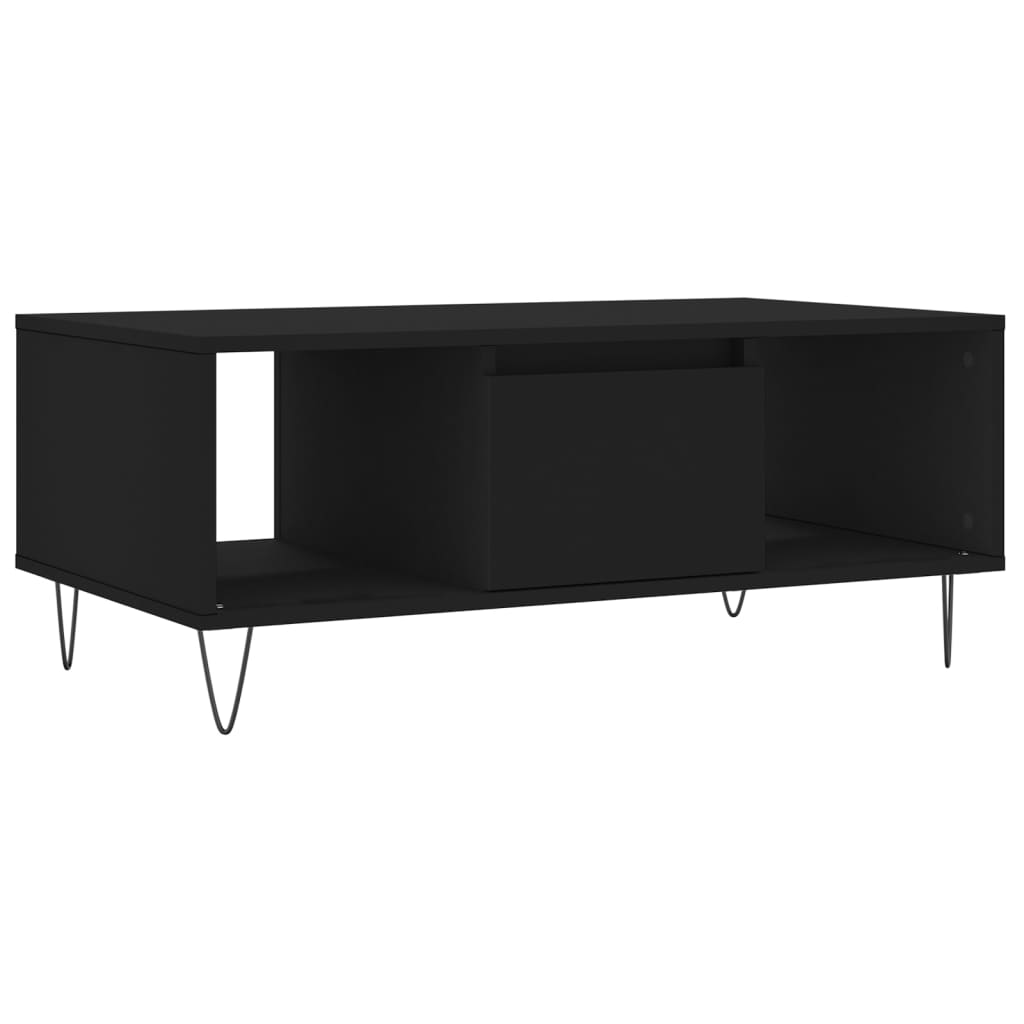 Coffee Table Black 90x50x36.5 cm Engineered Wood