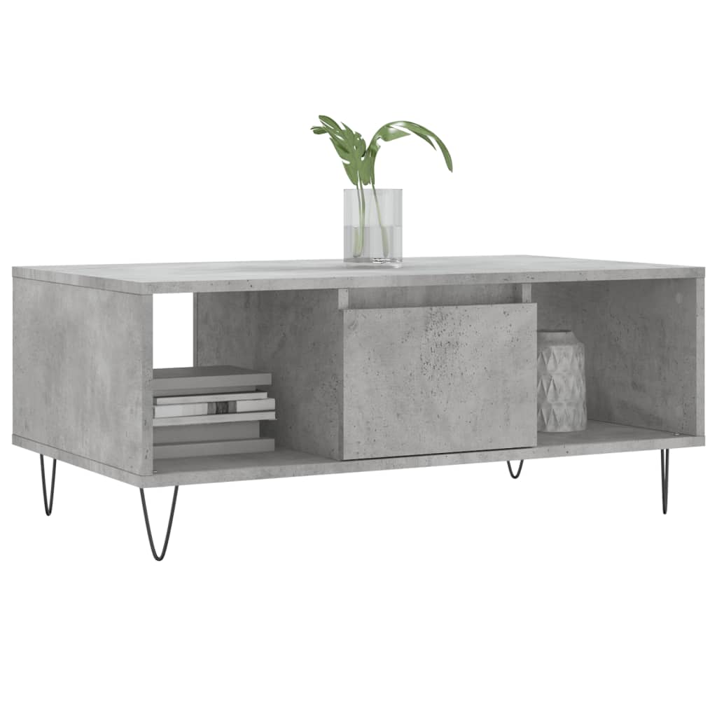 Coffee Table Concrete Grey 90x50x36.5 cm Engineered Wood