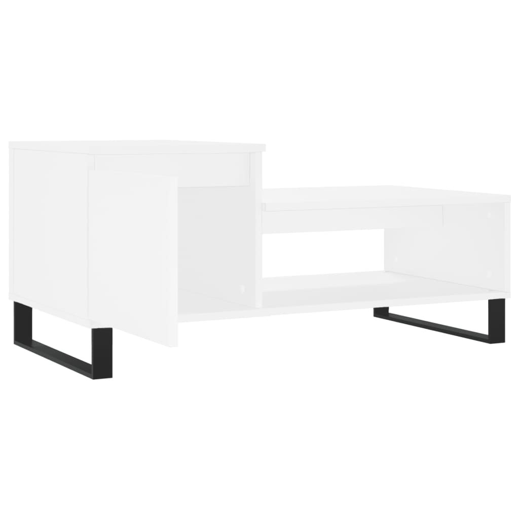 Coffee Table White 100x50x45 cm Engineered Wood