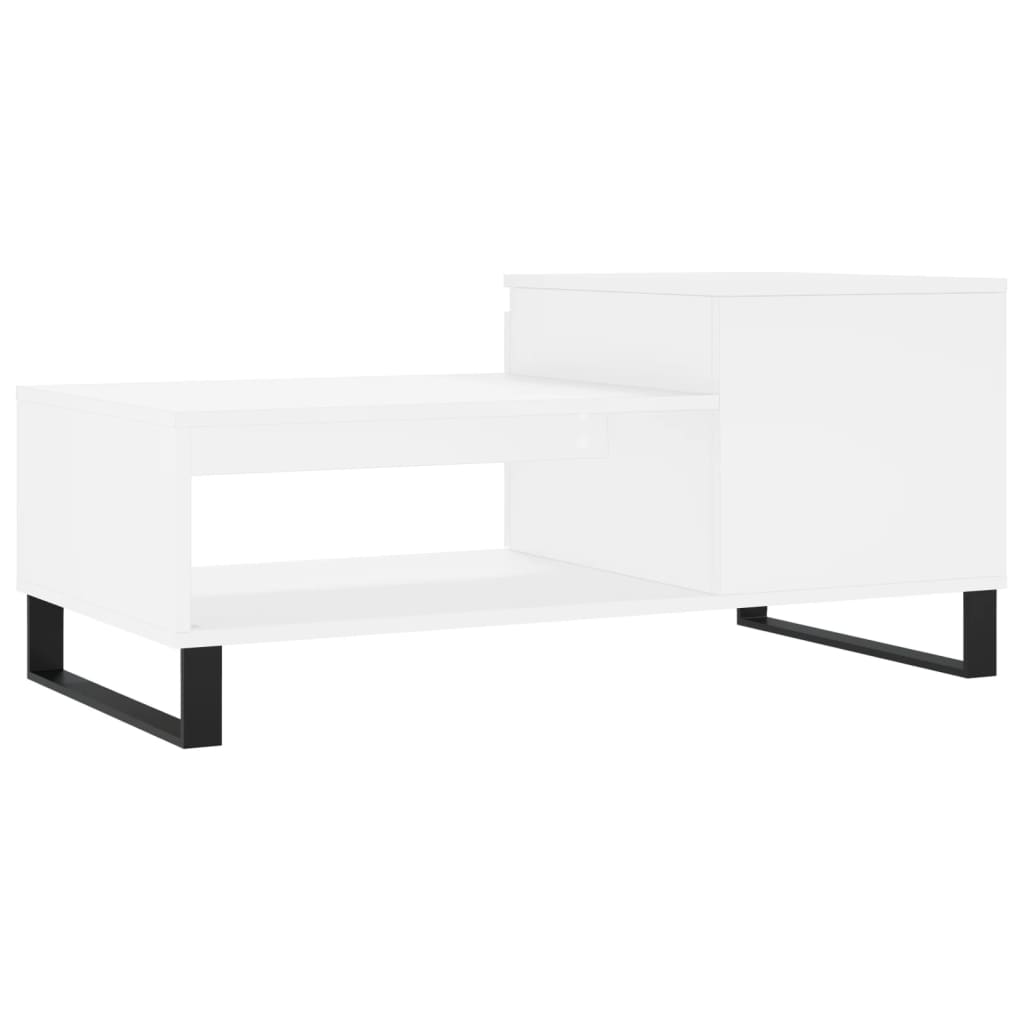 Coffee Table White 100x50x45 cm Engineered Wood