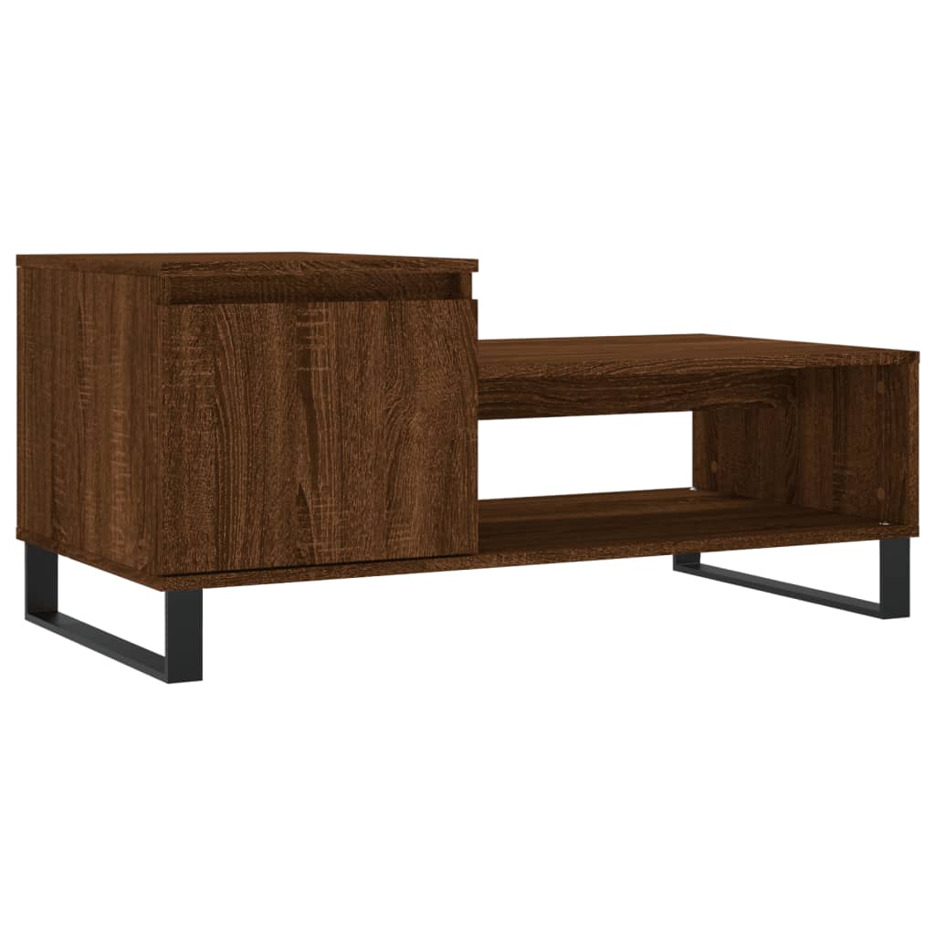 Coffee Table Brown Oak 100x50x45 cm Engineered Wood