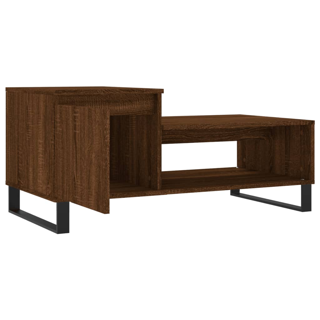 Coffee Table Brown Oak 100x50x45 cm Engineered Wood
