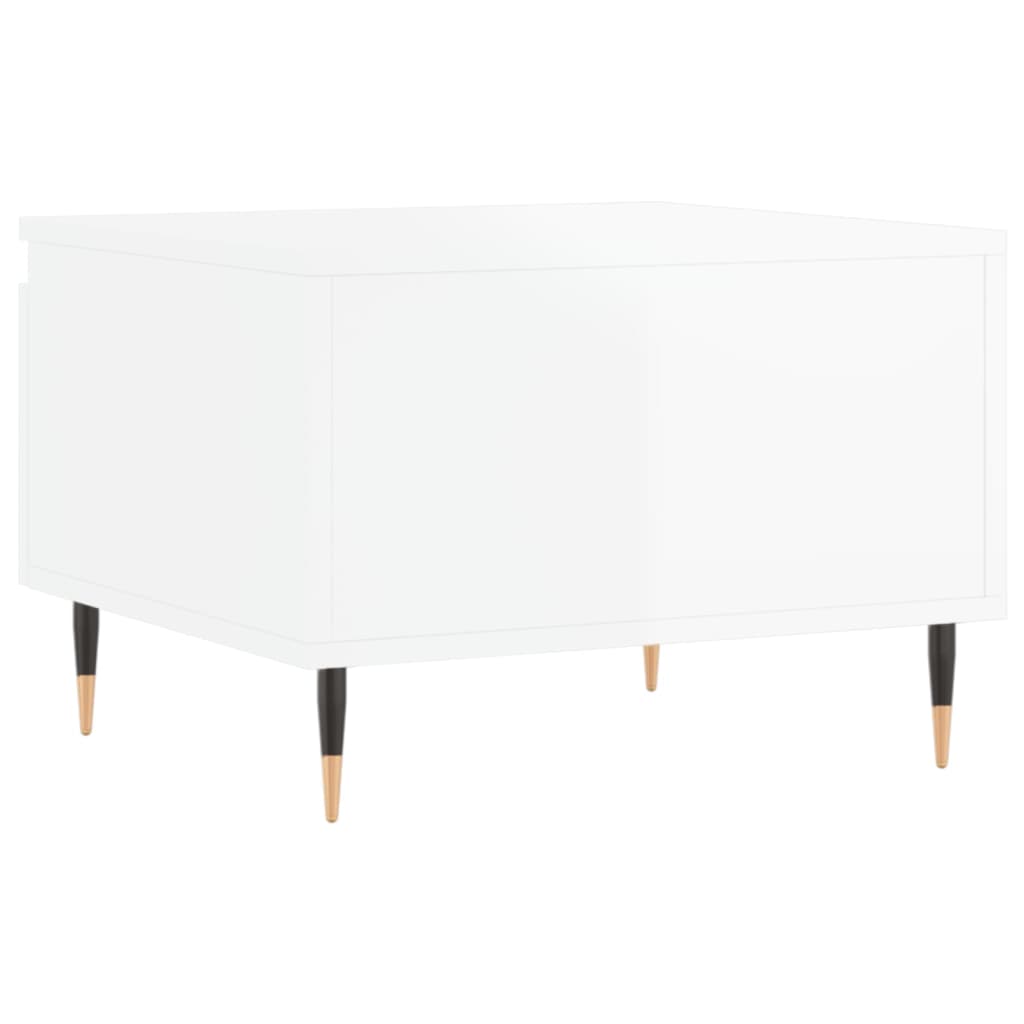 Coffee Tables 2 pcs High Gloss White 50x46x35 cm Engineered Wood