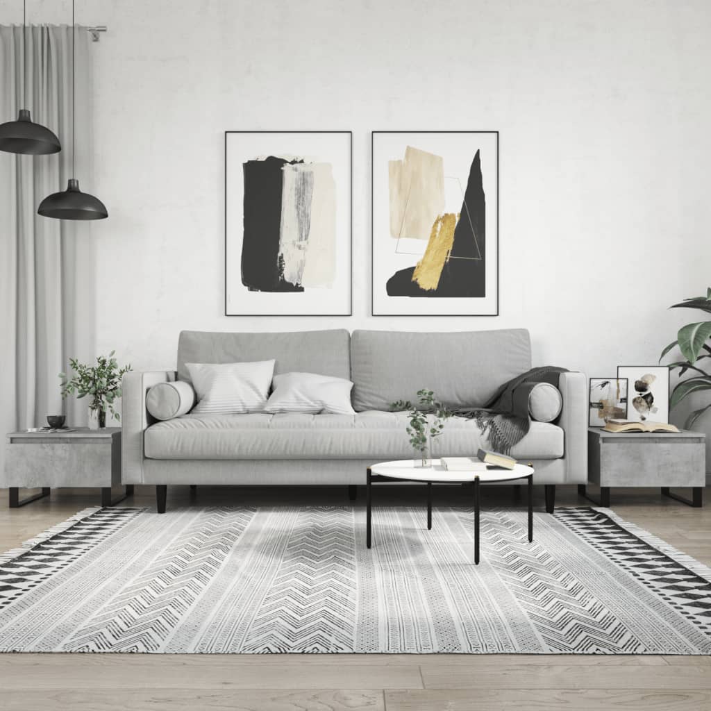 Coffee Tables 2 pcs Concrete Grey 50x46x35 cm Engineered Wood