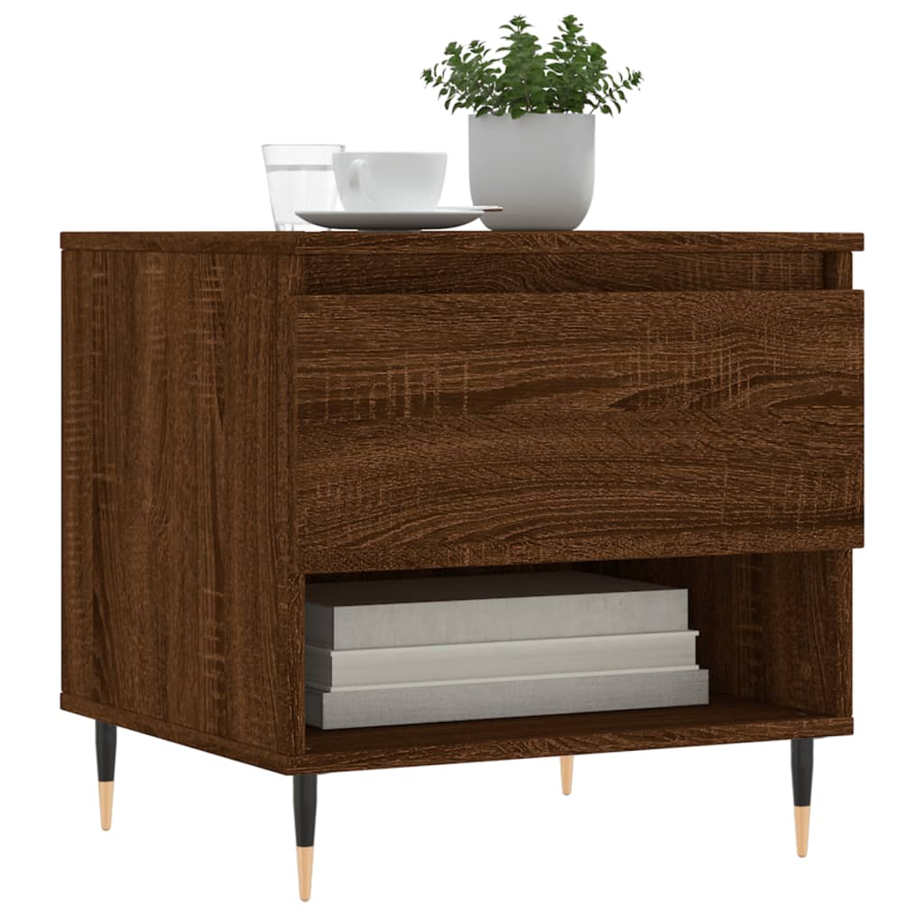 Coffee Table Brown Oak 50x46x50 cm Engineered Wood
