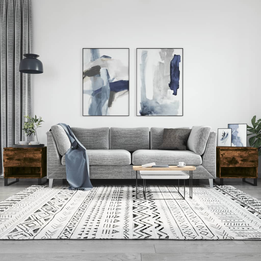 Coffee Tables 2 pcs Smoked Oak 50x46x50 cm Engineered Wood