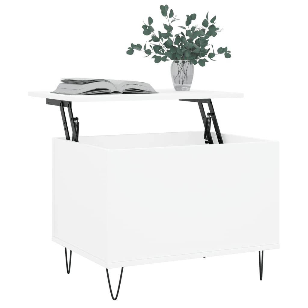 Coffee Table White 60x44.5x45 cm Engineered Wood