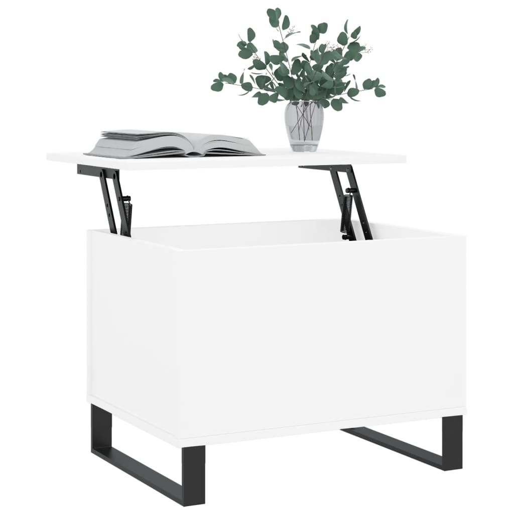 Coffee Table White 60x44.5x45 cm Engineered Wood