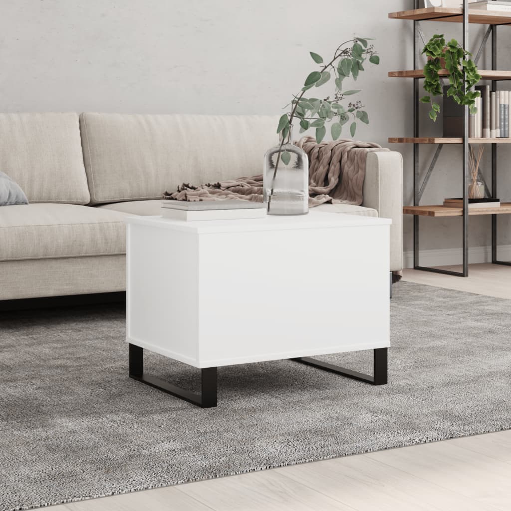 Coffee Table White 60x44.5x45 cm Engineered Wood