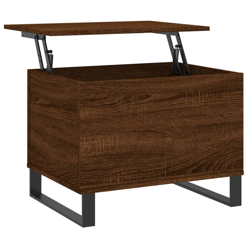 Coffee Table Brown Oak 60x44.5x45 cm Engineered Wood