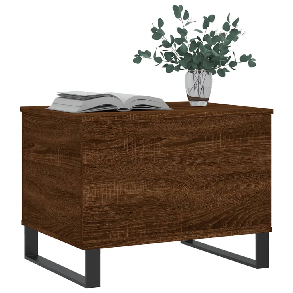 Coffee Table Brown Oak 60x44.5x45 cm Engineered Wood