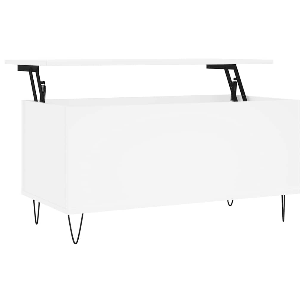 Coffee Table White 90x44.5x45 cm Engineered Wood