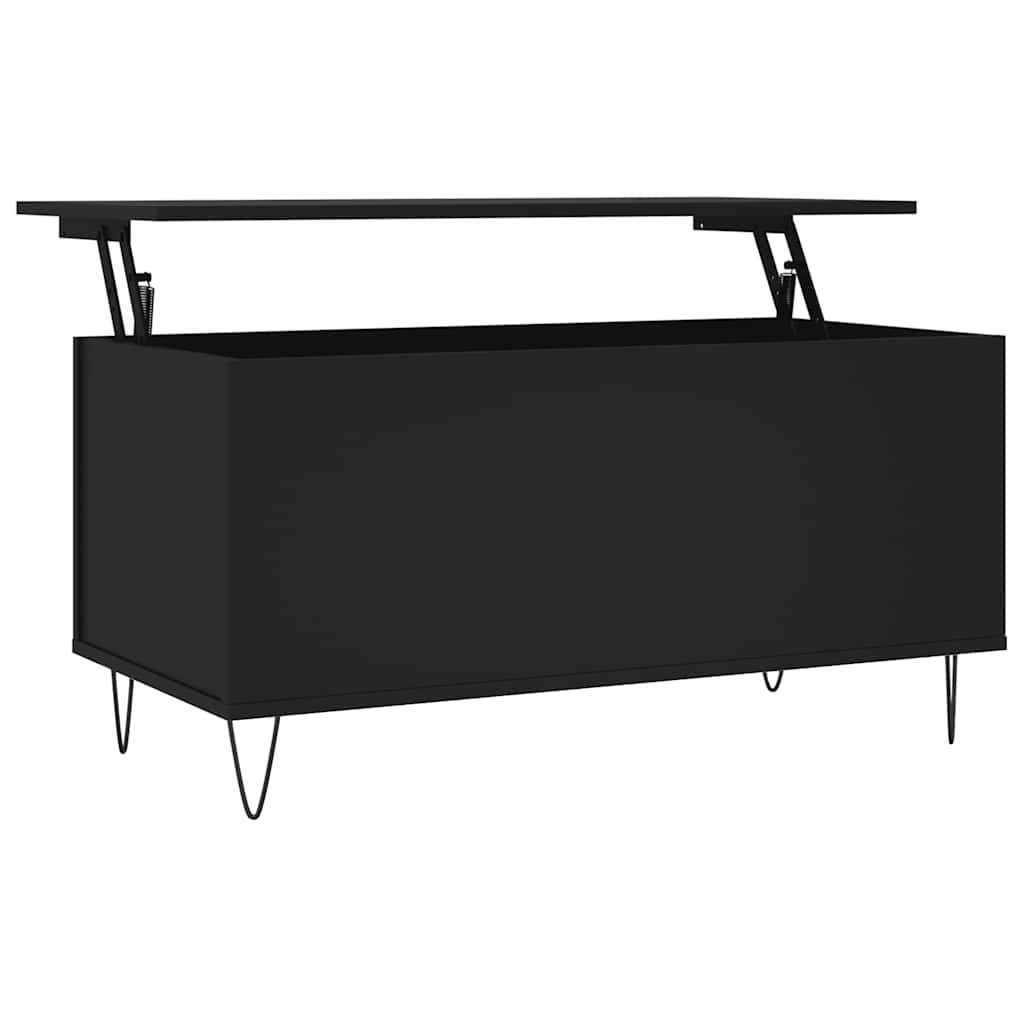 Coffee Table Black 90x44.5x45 cm Engineered Wood