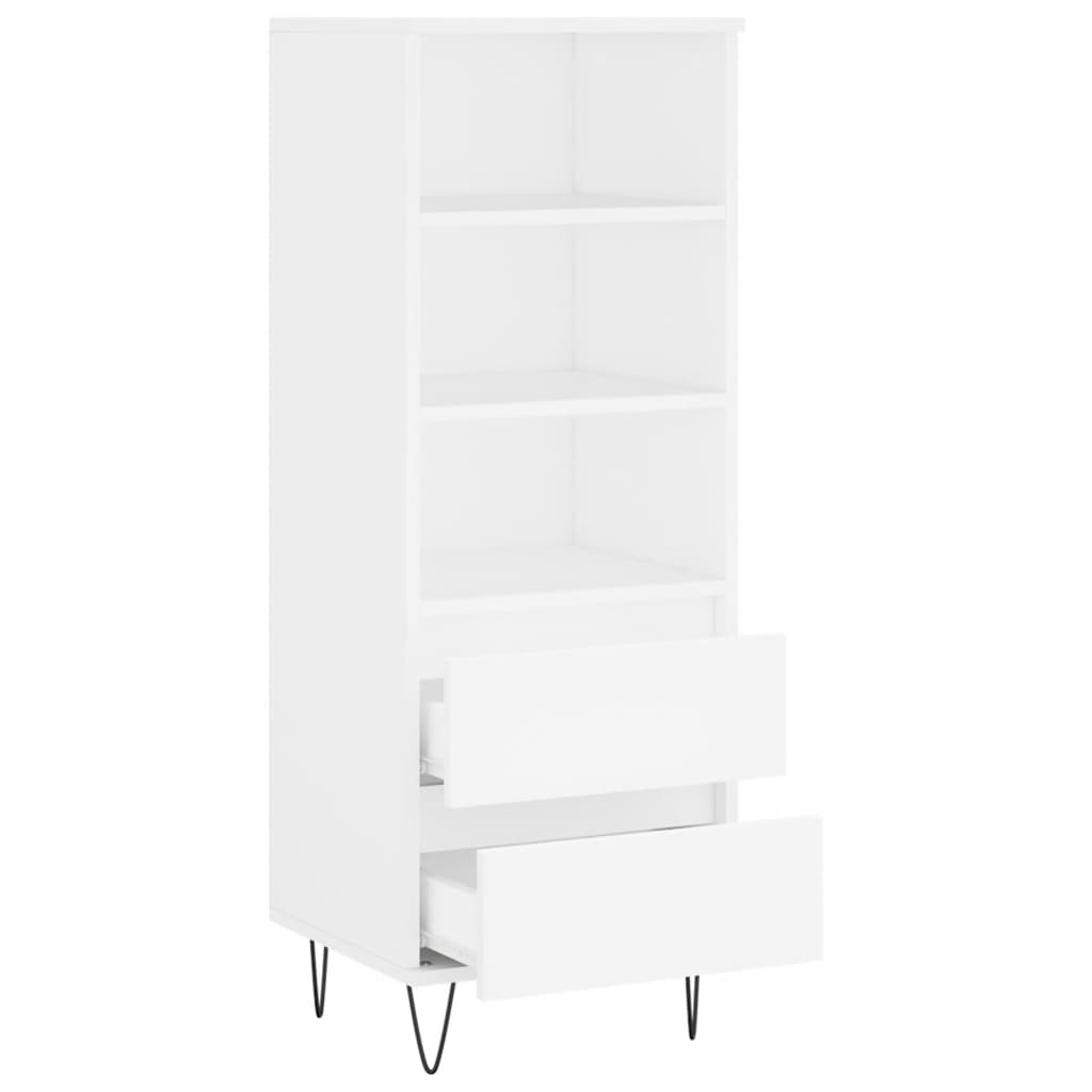 Highboard White 40x36x110 cm Engineered Wood