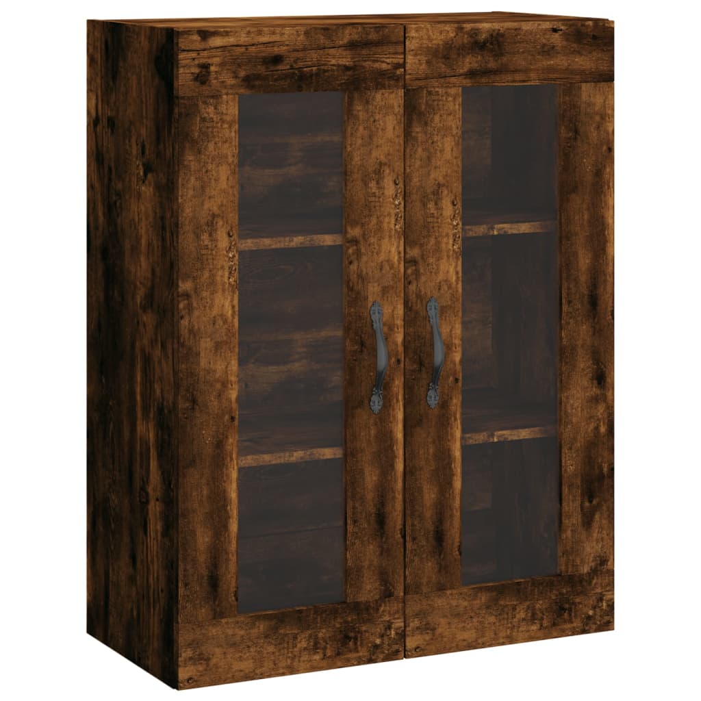 Wall Mounted Cabinet Smoked Oak 69.5x34x90 cm Engineered Wood