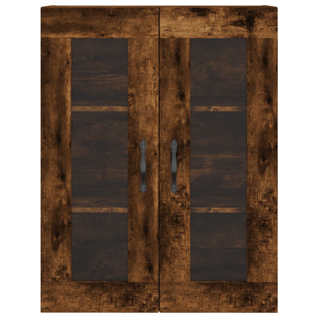 Wall Mounted Cabinet Smoked Oak 69.5x34x90 cm Engineered Wood