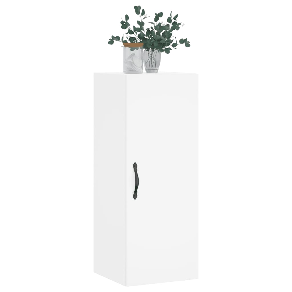 Wall Mounted Cabinet White 34.5x34x90 cm Engineered Wood