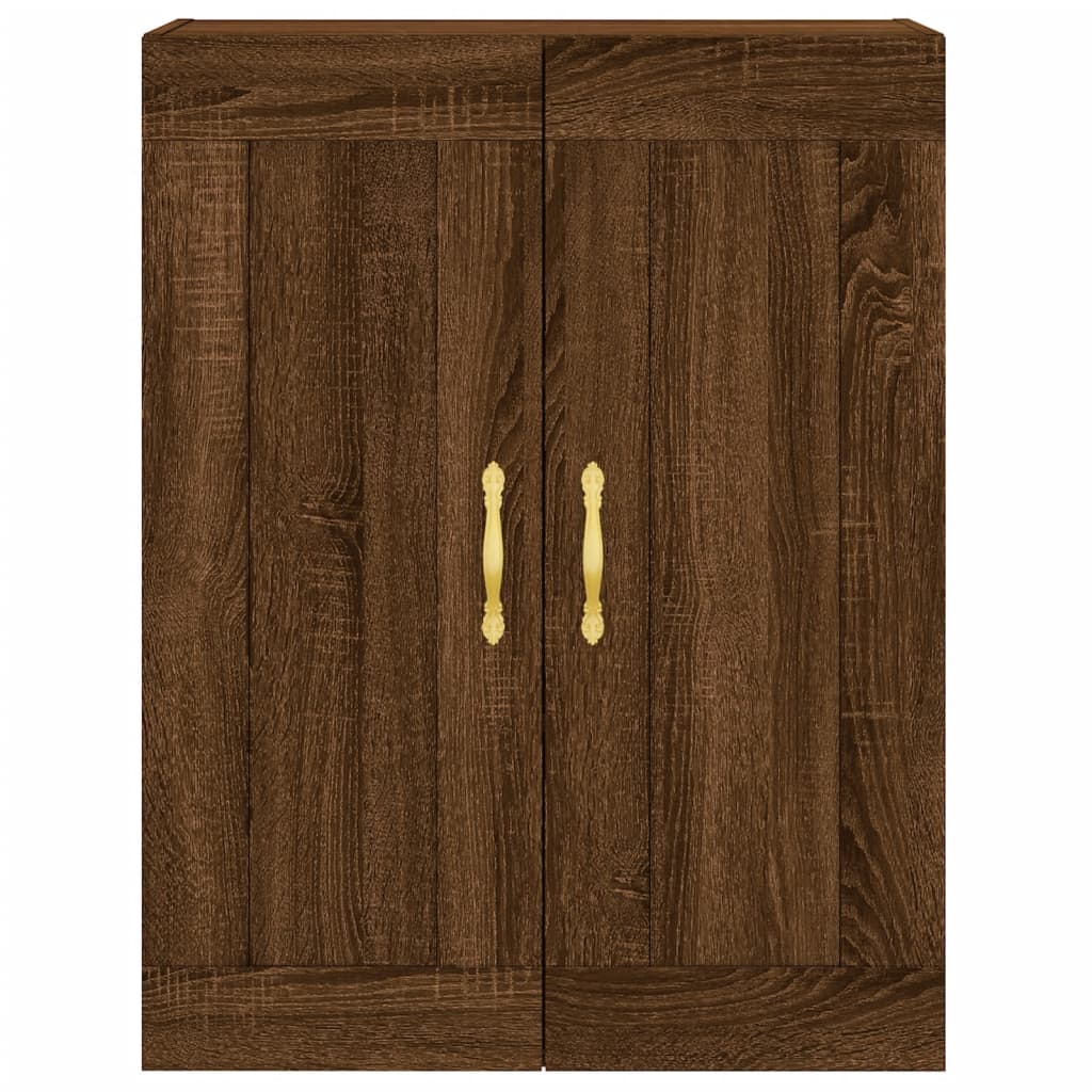 Wall Mounted Cabinet Brown Oak 69.5x34x90 cm Engineered Wood