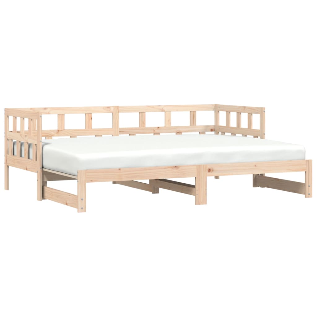 Daybed with Trundle without Mattress 90x190 cm Single Solid Wood