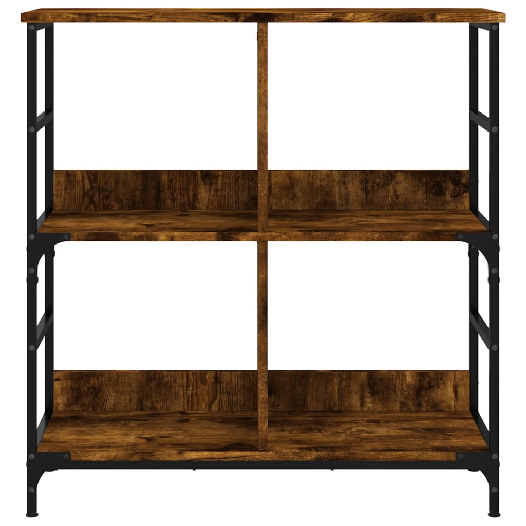 Bookshelf Smoked Oak 78.5x33x82 cm Engineered Wood